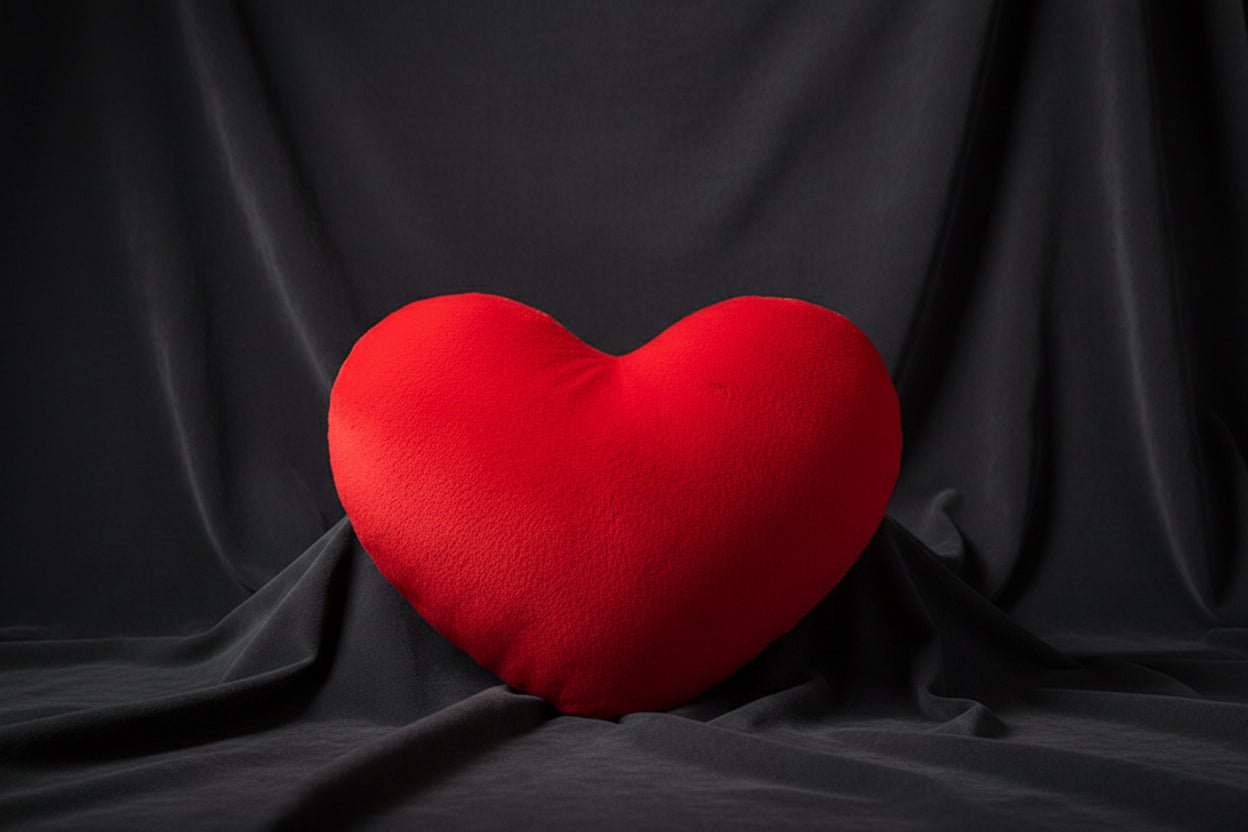 Heart Plush Pillow - Rose Bound