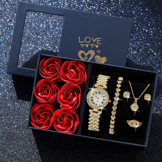 Luxury Gold 6Pcs Set - Rose Bound