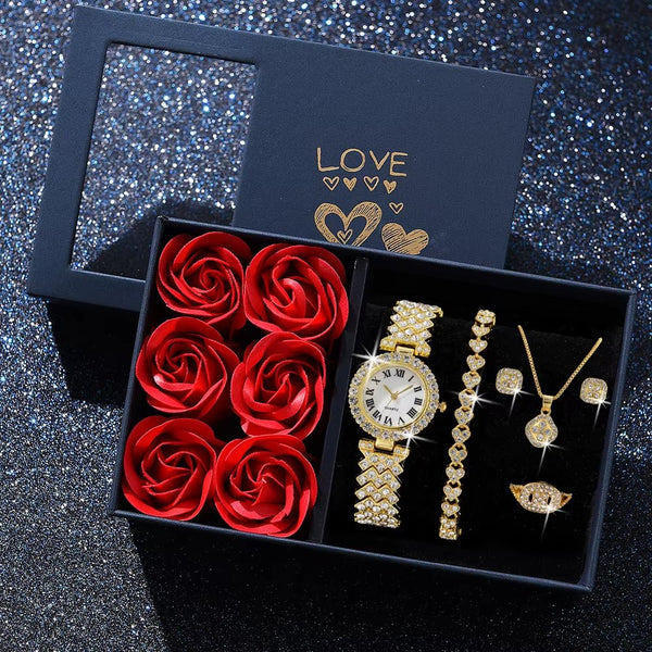 Luxury Gold 6Pcs Set - Rose Bound